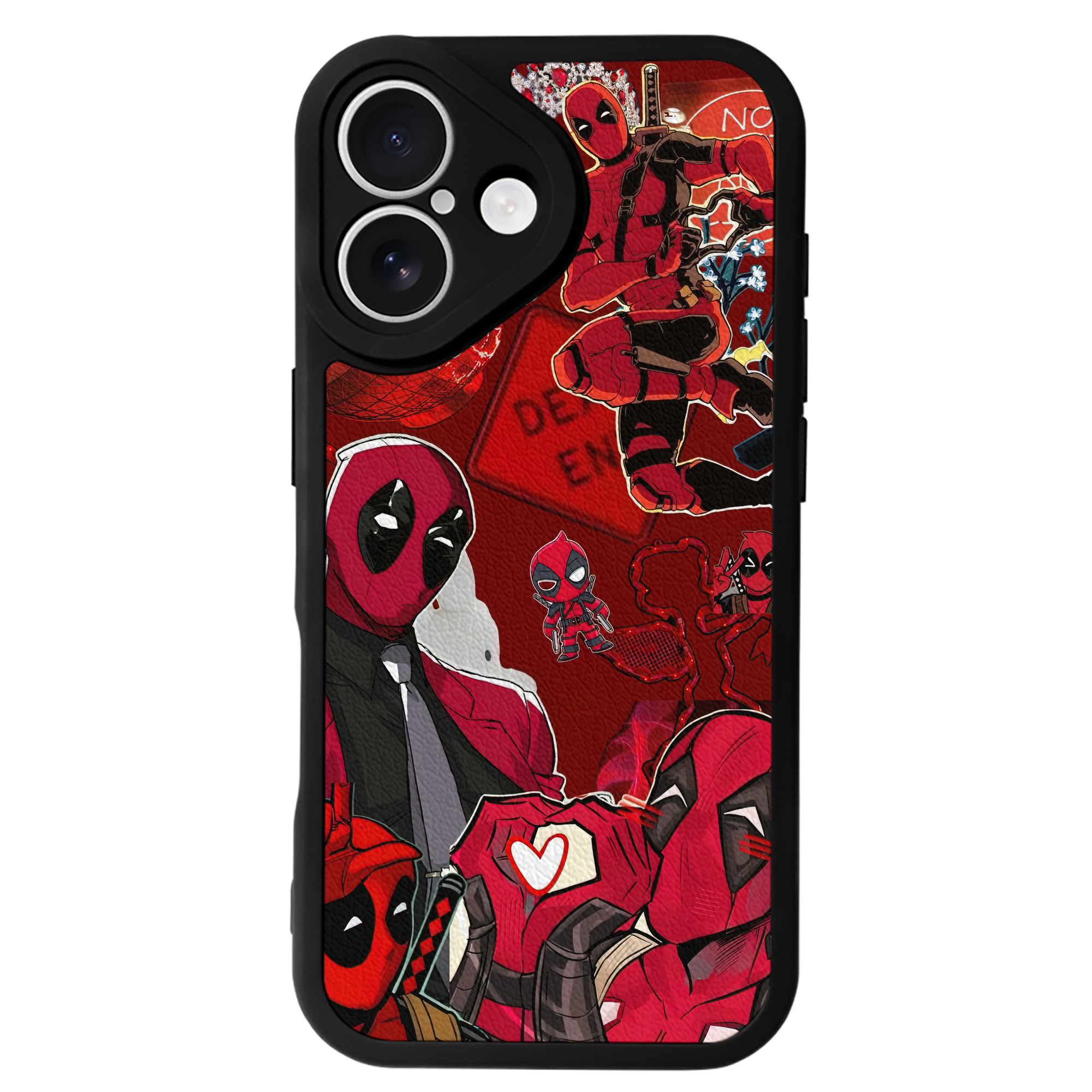 （画像用） Deadpool デッドプール 【iPhone 16シリーズ対応】シリコンスマホケース（レザー調） 材質：シリコン